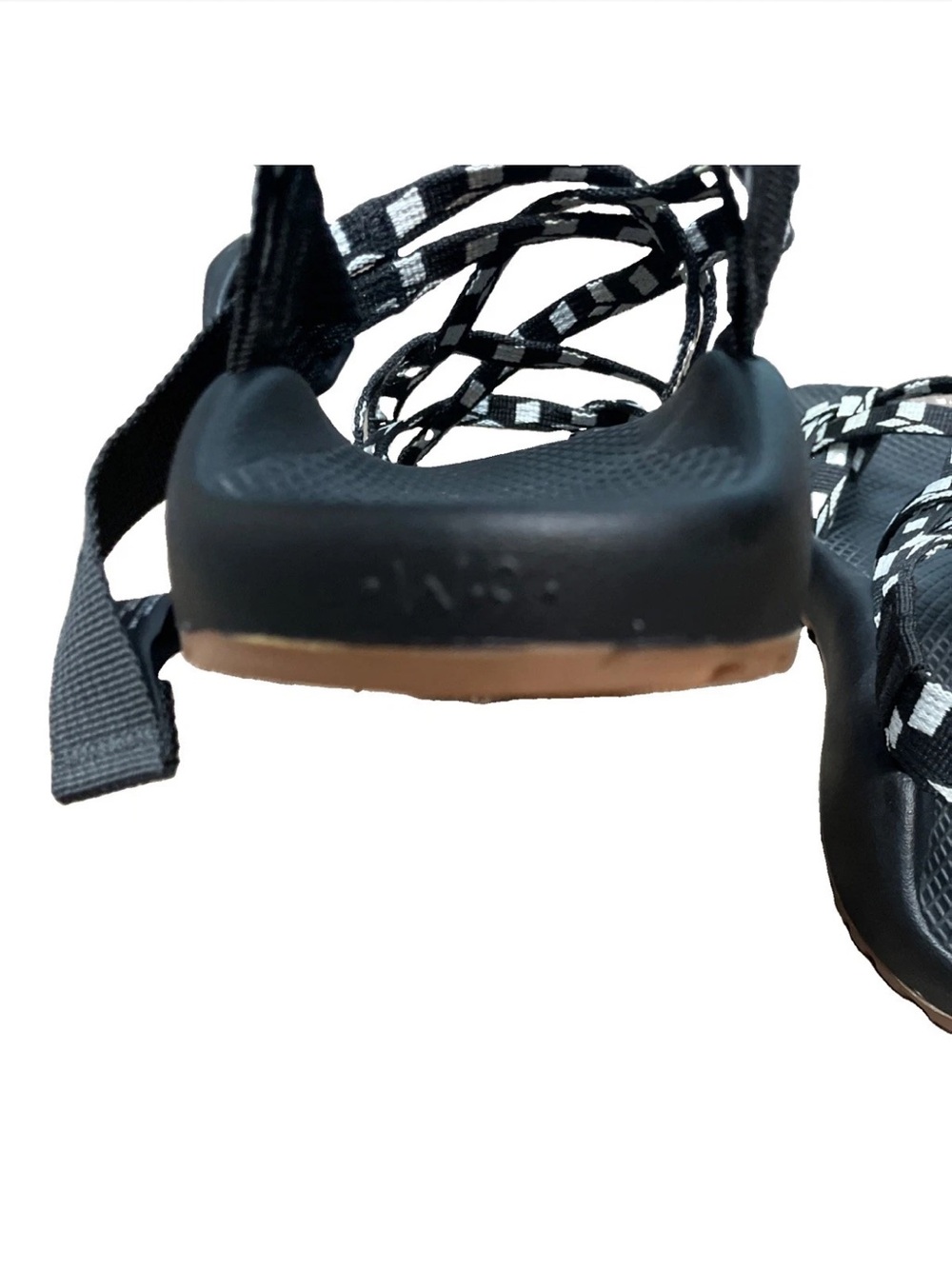 Chaco Z/X2 Sandal Strappy Hiking Black/White Nylon Waterproof Size 9 J107214 - Picture 4 of 7